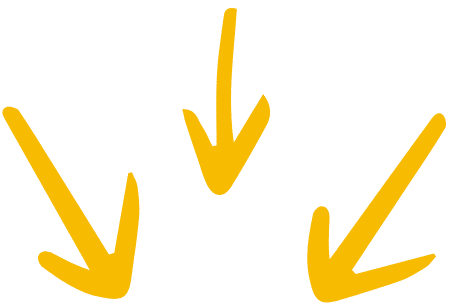 Flèches jaunes pointant vers le bas, symbolisant une direction ou une action à suivre. Idéal pour attirer l'attention sur des informations importantes ou des appels à l'action sur un site web.